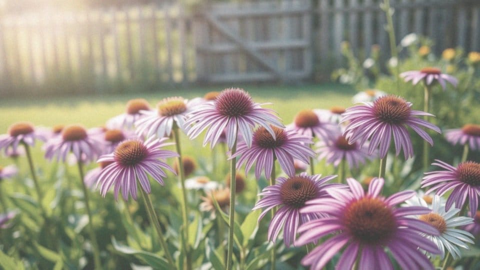 Jakie są zalety sadzenia jeżówek na rabatach?