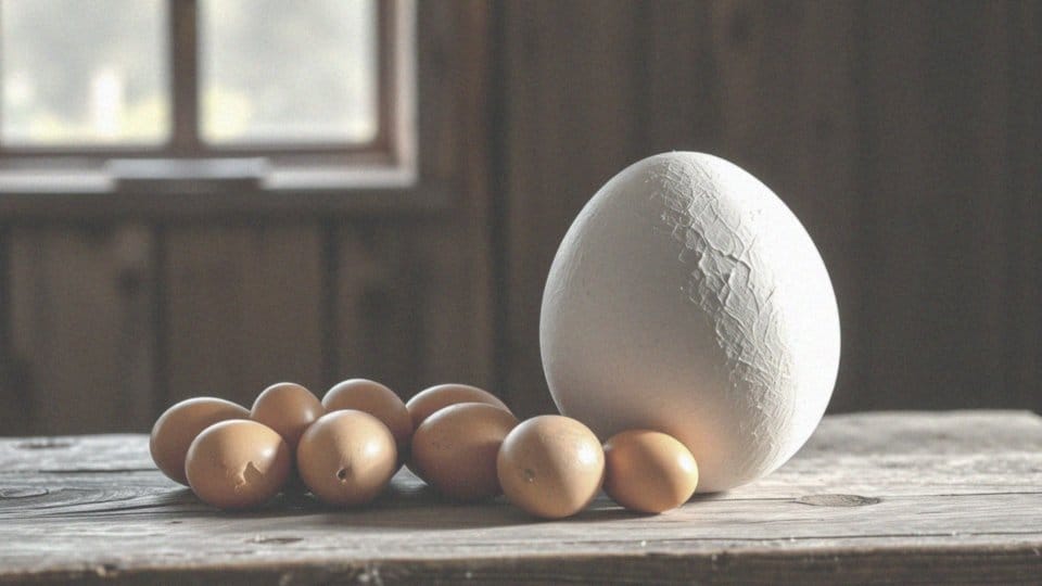 Jakie są cechy charakterystyczne strusich jaj w porównaniu do jaj kurzych?