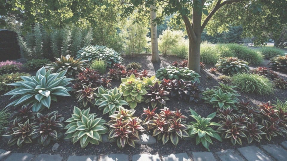 Jakie są zasady aranżacji rabat z funkiami i żurawkami?