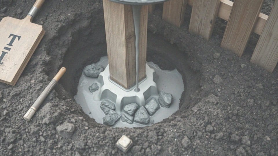 Jak zalewać słupki betonem dla ich stabilności?