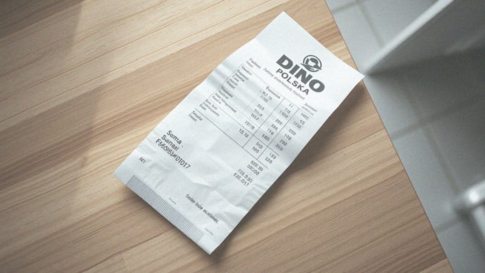 Gdzie jest numer paragonu Dino? Kluczowe lokalizacje na paragonie